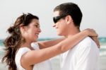 Love Couple Look Each Other And Smile Stock Photo