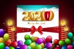 2020 Happy New Year Concept And Merry Cristmas Invitation Stock Photo