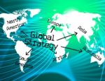 Global Strategy Shows Worldwide Globe And Earth Stock Photo