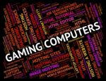 Gaming Computers Indicating Play Time And Computing Stock Photo