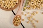 Organic Soya Beans Stock Photo