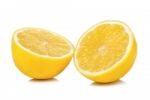 Half Of Lemon Isolated On White Background Stock Photo