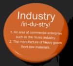 Industry Definition Button Stock Photo