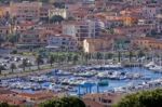 View Down To Palau In Sardinia Stock Photo