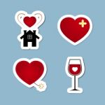 Love Icon Set Stock Photo