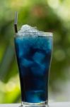 Butterfly Pea Juice Stock Photo