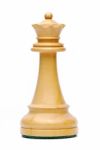 Wooden Queen Chess Piece Stock Photo