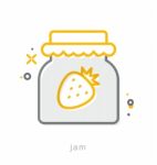 Thin Line Icons, Jam Stock Photo