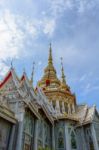 Wat Luang Pho To, Nakhon Ratchasima Thai Temple Blue Sky Stock Photo