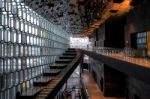 Interior View Of The Harpa Concert Hall In Reykjavik Stock Photo