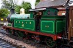 Golden Arrow At Sheffield Park Station Stock Photo