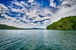 Beautiful Landscape Scenes At Lake Jocassee South Carolina Stock Photo