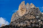 Mountains In The Valley Di Fassa Near Pozza Di Fassa Trentino It Stock Photo