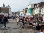 Faversham, Kent/uk - March 29 : View Of Street Market In Faversh Stock Photo