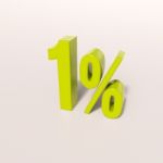 Percentage Sign, 1 Percent Stock Photo