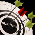 Surprise On Dartboard Shows Aimed Astonishment Stock Photo