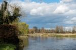 View Of The River Test In Hampshire Stock Photo