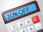 Twenty Percent Off Means Calculator Merchandise And Save Stock Photo