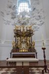 Interior View Of The Collegiate Church In Salzburg Stock Photo