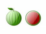 Water Melon Isolated Stock Photo