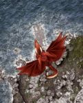 3d Fantasy Dragon In Mythical Island Stock Photo