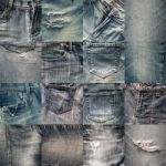 Collage Set Of Jeans Background Stock Photo