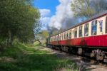 Flying Scotsman On The Bluebell Line Stock Photo