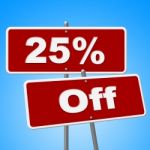 Sign Sale Represents Twenty Five And Retail Stock Photo