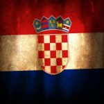 Old Grunge Flag Of Croatia Stock Photo