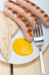 Traditional German Wurstel Sausages Stock Photo