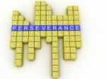 3d Imagen Perseverance Concept Word Cloud Background Stock Photo