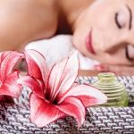 Woman Enjoying Spa Treatment Stock Photo