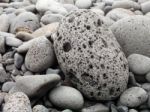 Typical Stone Beach In Madeira Stock Photo