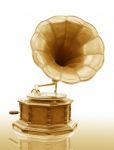 Vintage Gramophone Stock Photo