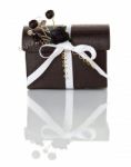 Small Black Gift Box Stock Photo