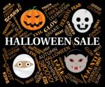 Halloween Sale Represents Trick Or Treat And Celebration Stock Photo