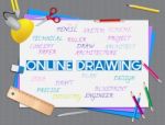 Online Drawing Shows Web Site And Creative Stock Photo