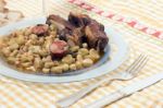 Portuguese Faba Beans Meal Stock Photo