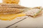 Italian Pasta Penne With Wheat Stock Photo