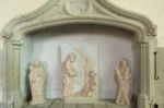 Alfriston, Sussex/uk - July 23 : Statues Inside St Andrew's Chur Stock Photo