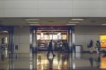 Passengers In An Airport Stock Photo