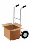 Parcel With Trolley Stock Photo