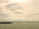 Landscape Of Sea With Boat And Fishing Stock Photo