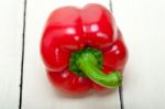 Fresh Red Bell Peppers Stock Photo