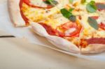 Italian Pizza Margherita Stock Photo