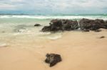 Waves And Beach At Snapper Rock, New South Wales Stock Photo