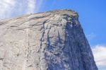 The Cables Up Half Dome In Yosemite National Park Stock Photo