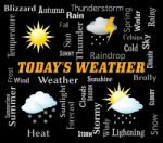 Todays Weather Represents Meteorological Conditions And Done Stock Photo