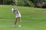 Michelle Wie Hits Fairway Shot Stock Photo