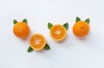 Fresh Orange Citrus Fruit Isolated Stock Photo